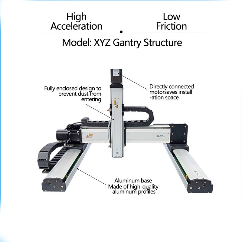 High Precision ±0.01 Dust-proof Ball Screw Linear Guide XYZ Gantry System CNC Gantry Linear Actuator Motion Module
