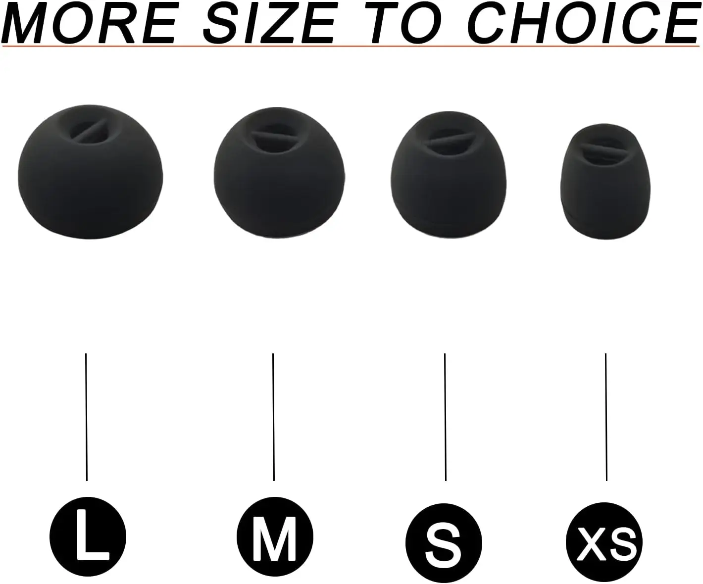 8 sztuk dla Sennheiser CX Plus/Momentum 2/CX 300S końcówki douszne, XS/S/M/L 4 wymiana rozmiaru miękkie elastyczne silikonowe końcówki douszne słuchawki douszne — zdjęcie produktu 3