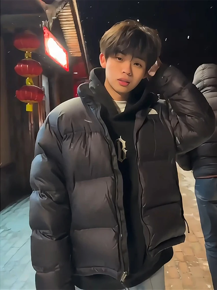 

Легкая тонкая мужская зимняя куртка-пуховик из хлопка, теплая стеганая верхняя одежда, белая, с наполнителем из утиного пуха