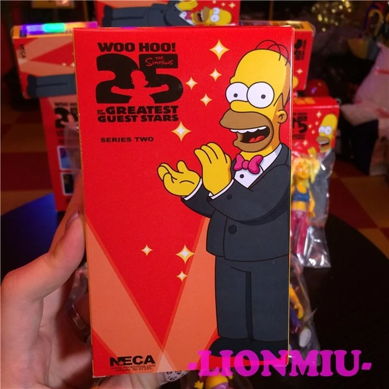 Original Genuine Classics 25th Simpsonses WOO HOO Second Season Greatest Guest Stars Anime Figure Homer Marge Bart Toys Gift