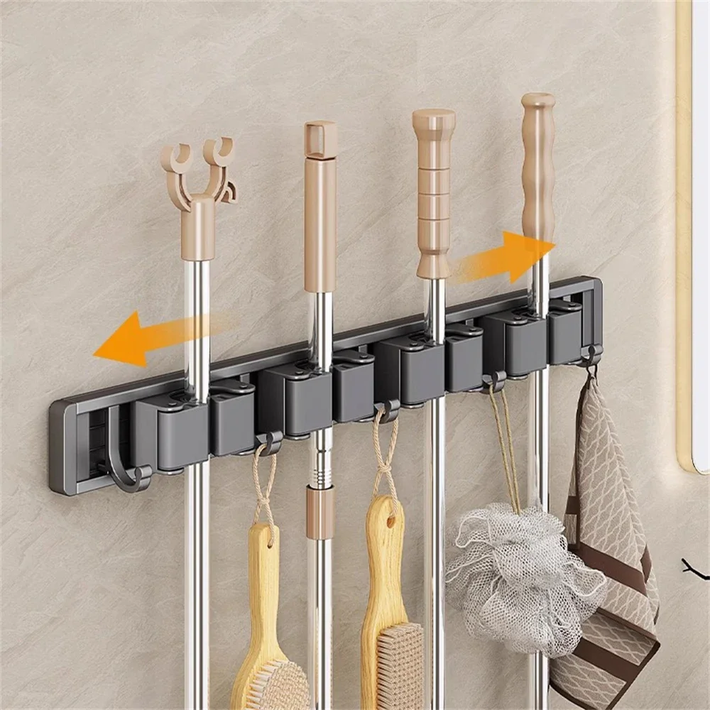 

Toilet Kitchen Rack Mop Clip Rack Artifact Mop Wall Clip Broom Mop Hook Buckle Accessories Snack organizer Door organizer