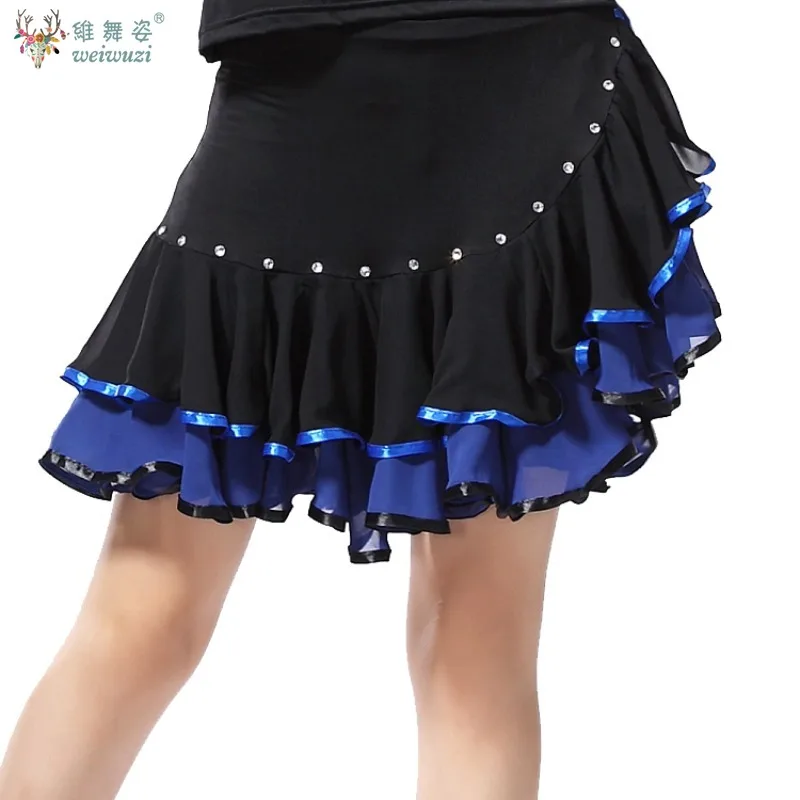 Vestido de prática de competição latina feminino tango rumba chacha dança de salão vestido quadrado traje de dança samba saia de dança