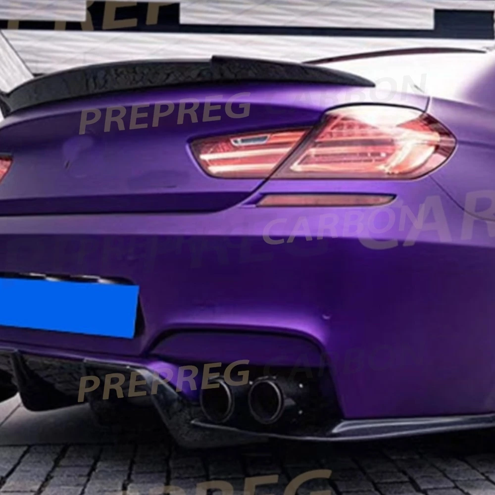 

Carbon Fiber Rear Diffuser Bumper Lip Spoiler Fins Shark Bumper Guard for BMW 6 Series F06 F12 F13 M6 2013-2016 Car Bodykits