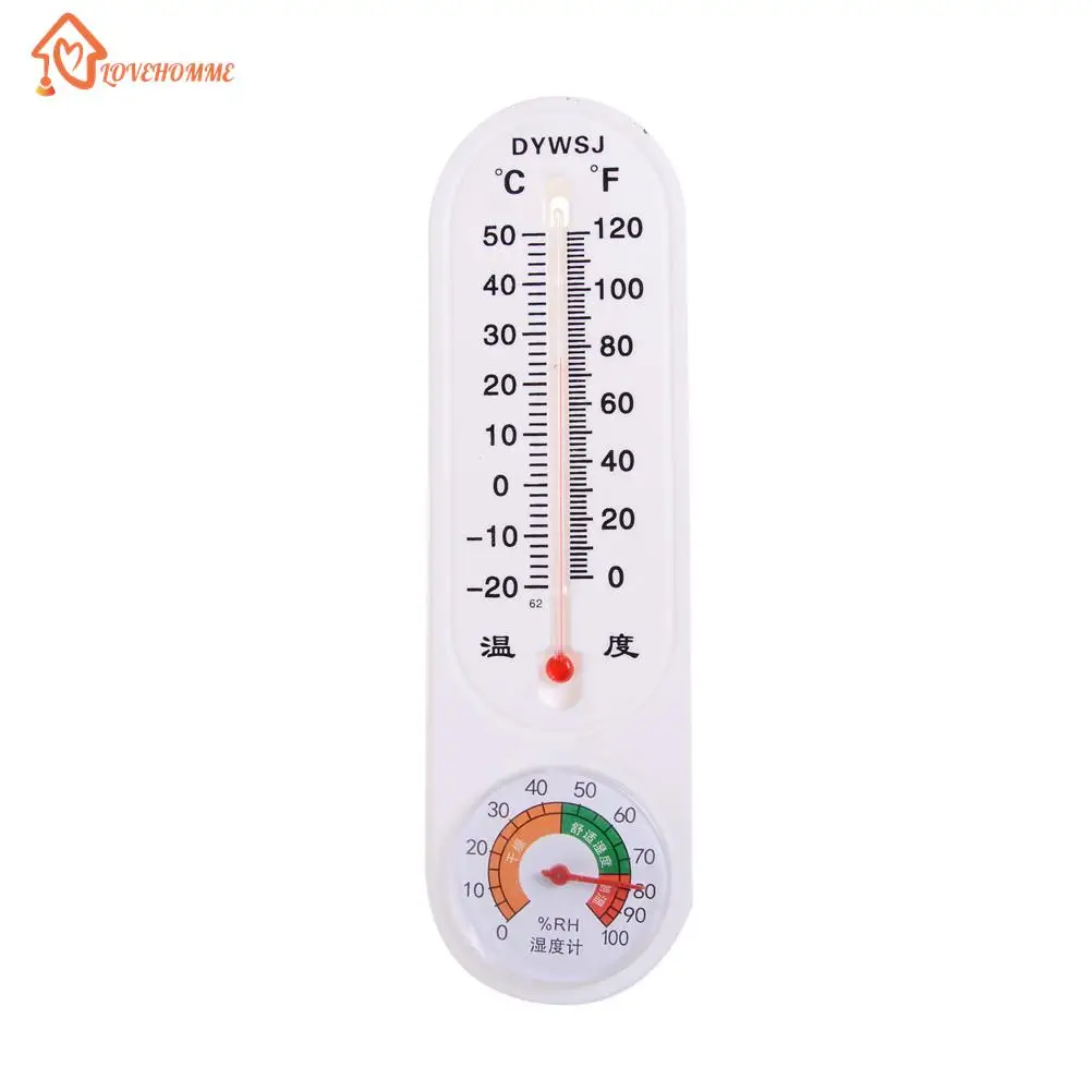 1PC New Green White Indoor Pendant Outdoor Thermometer Home Temporary Mercury Pointer White Hygrometer Hot Sale