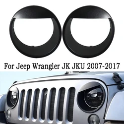 For Jeep Wrangler JK JKU 2007-2017 Lamp Hoods Car Replacement Front Light Headlight Angry Bird Style Trim Cover