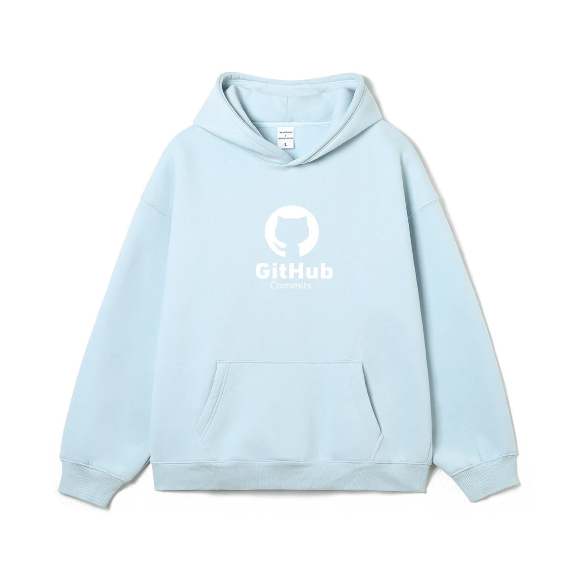 Github hoodie programmer kitten hoodie women's hoodie couple round neck top loose casual top women's top hooded hoodie