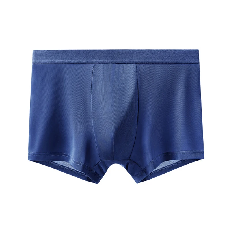

1 Psc Men's Ice Silk Underwear Breathable Quick-Dry Boxer Briefs Ultra-Thin Soft Comfortable Trunks Suitable for Daily & Sports