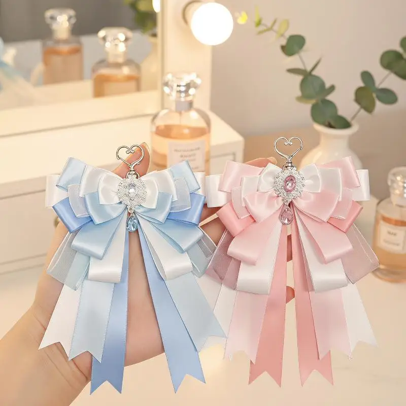 Double Layer Bow Pendant Ribbon Anime Itabag DIY Lolita Gift Itabag Keychain Accessories For Friends