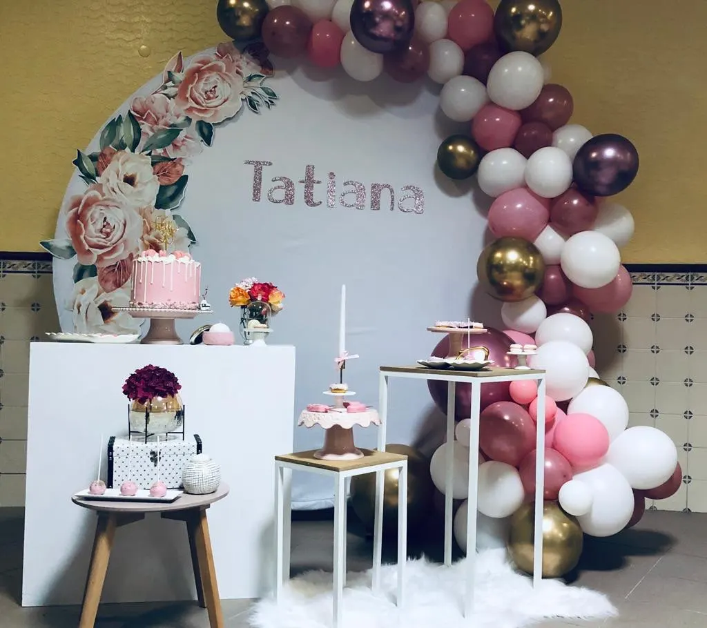 الأبيض لون نقي دائرة جولة خلفية غطاء مخصص المشارك الزفاف استحمام الطفل حفلة عيد ميلاد ديكور خلفية الصورة المرنة