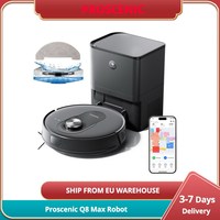 Proscenic Q8 Max Robot Vacuum and Mop Combo with Self-empting Station 4200Pa Suction Smart 360 ° LiDAR Navigation APP Control