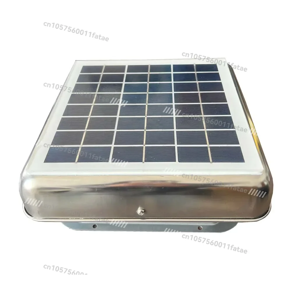 

6W Stainless Steel Roof Mounted Solar Vent Fan Exhaust Ventilation，Ideal for Shed Cabin Container House Dome Truck