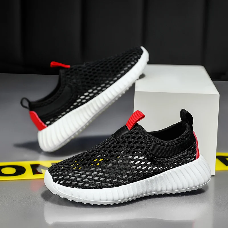 Summer Kids Shoes Children Sneakers Boys Breathable Hollow Mesh Casual Sneaker Flat School Running Sports Shoes for Girls Tennis