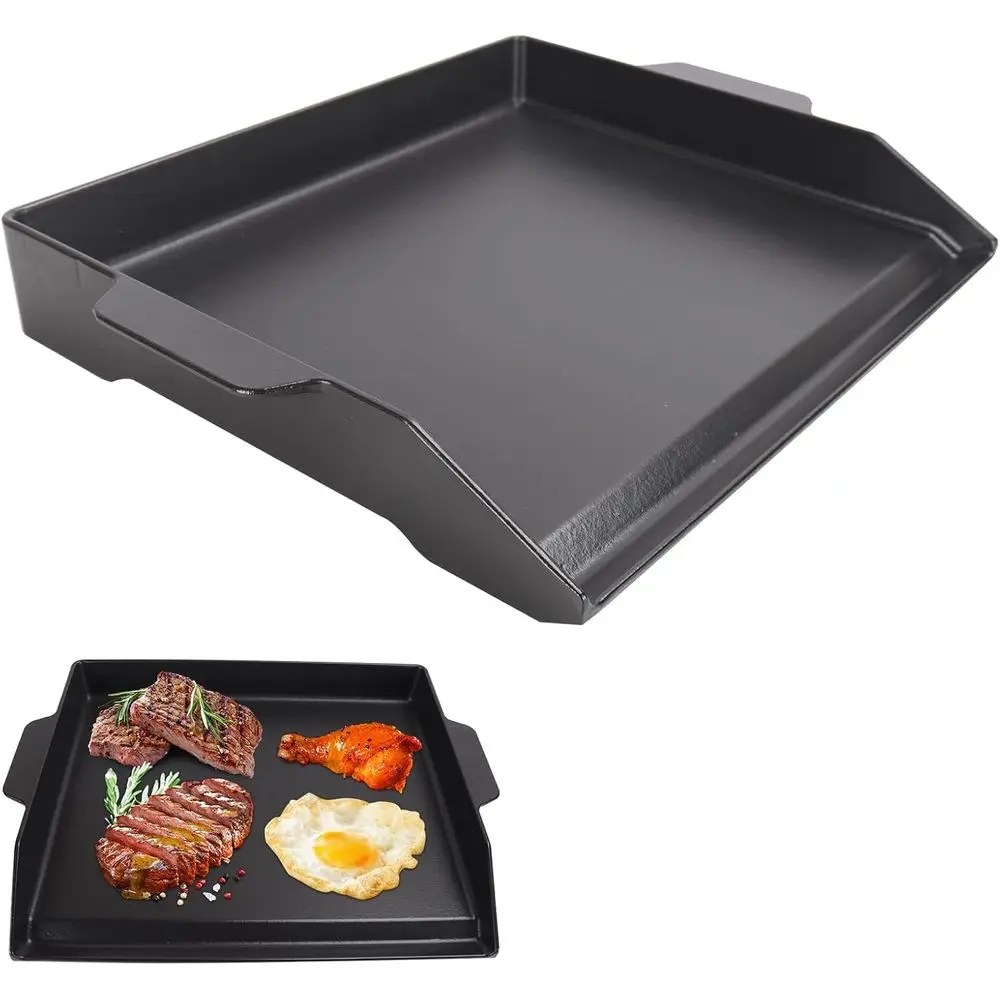 

23 x 16 Cast Iron Griddle for BBQ, Stovetop, Gas, Electric, and Charcoal Grills with Nonstick Coating