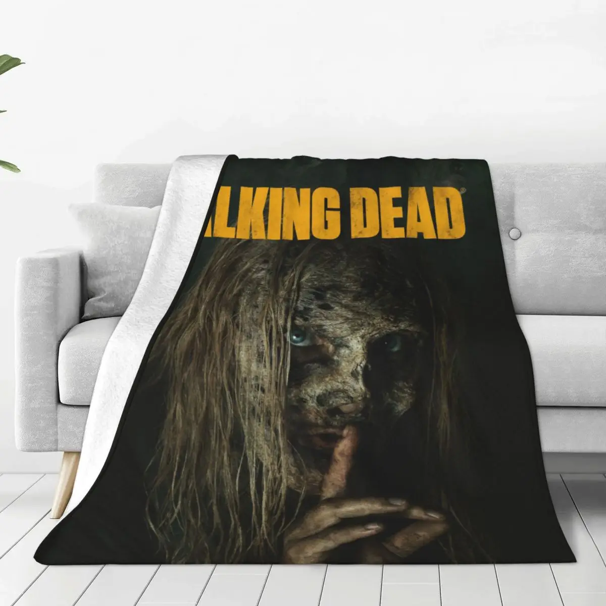 The Walking Dead Blanket Horror Zombie Fleece Funny Soft Throw Blanket for Bedspread Summer