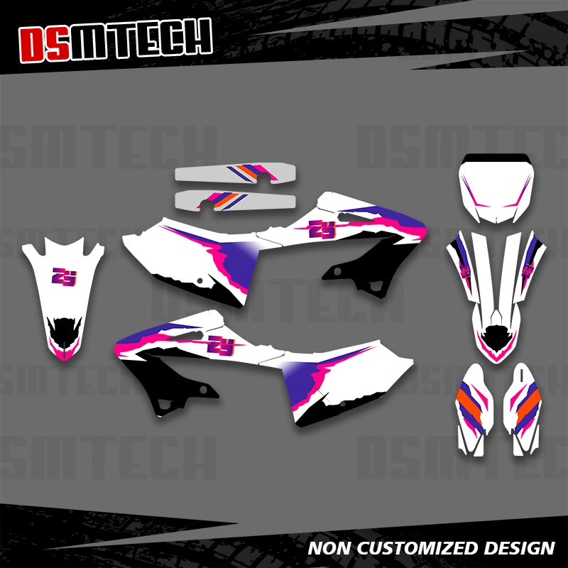 

DSMTECH Custom Team Graphics Decals For YAMAHA Decal 22-24 YZ 125 250 2022 2023 2024 Motorcycle Stickers