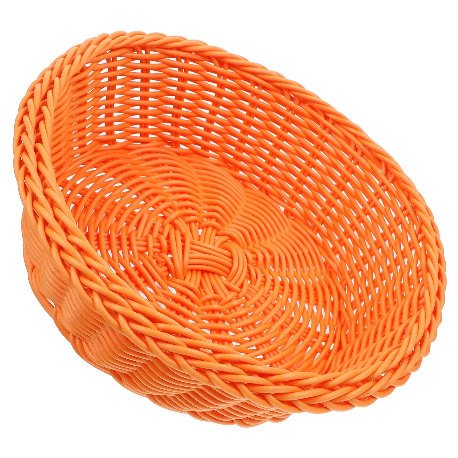 

Plastic Fruit Storage Baskets Snack Tray Food Container ganizer Woven Rattan Bread Home Snack Serving Tray Serving Hotel