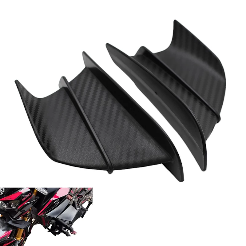 For Suziki GSXR 600 750 For Yamaha R1 R6 For Kawasaki Z650 Z900 For BMW For Honda CBR1000RR Aerodynamic Winglets Spoiler Wing