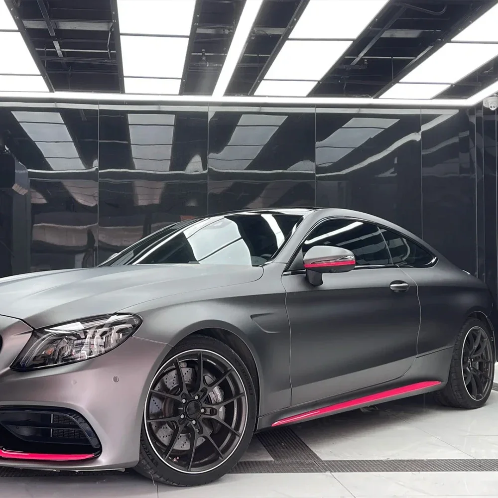 

Glossy Selenite Grey PET Wrap Vinyl Film Car Full Body Protective Cover Stickers DIY Color Decals Auto Decoration Accessories