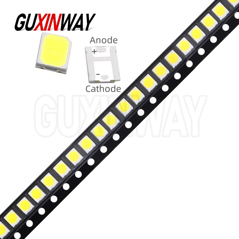 100 قطعة SMD 2835 أبيض/أبيض دافئ 0.5 واط 1 واط 3 فولت 6 فولت 9 فولت 18 فولت 30MA 60MA 80MA 100MA 150MA سطح جبل LED صمام ثنائي باعث للضوء مصباح