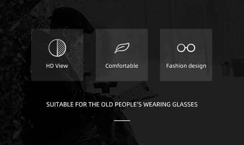 Neue Faltbare Halsband-Lesebrille HD-Harz Modische Magnetische Gleitsichtbrille für Alterssichtigkeit – Detail 2