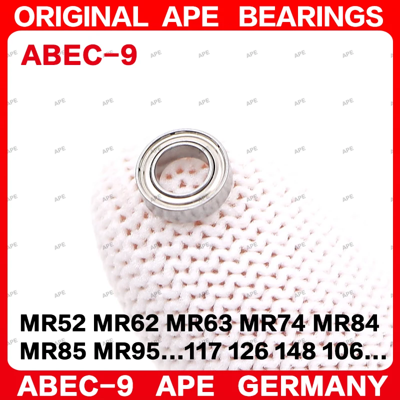 10pcs ABEC-9 bearing MR52 MR62 MR63 MR74 MR83 MR84 MR95 MR104 MR105 MR106 MR115 MR117 MR128 MR126 MR148 MR137 MR125 ZZ bearings