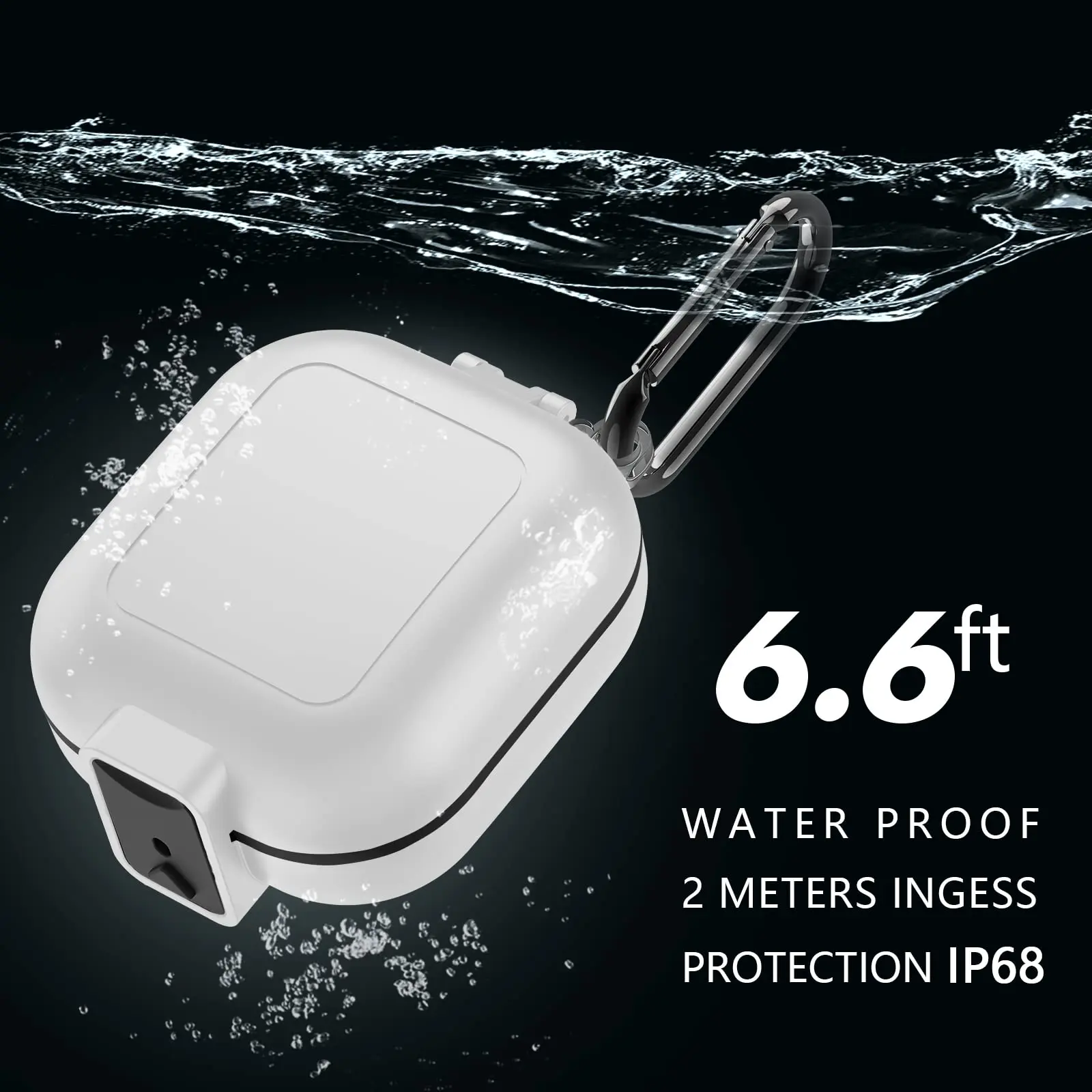 2023new luxury 【 Upgrade Lock] hartes ipx68 wasserdichtes Gehäuse für Galaxy Buds Pro Live Buds 2 Pro Hüllen stoß fester Protektor Schlüssel bund