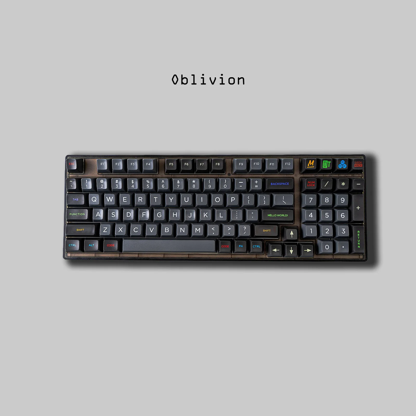 Oblivion SA V2,Keycap Set for Mechanical Keyboard,SA Profile,ABS,Glazed Legends,Eclipse Style,Git Symbols for Programmers