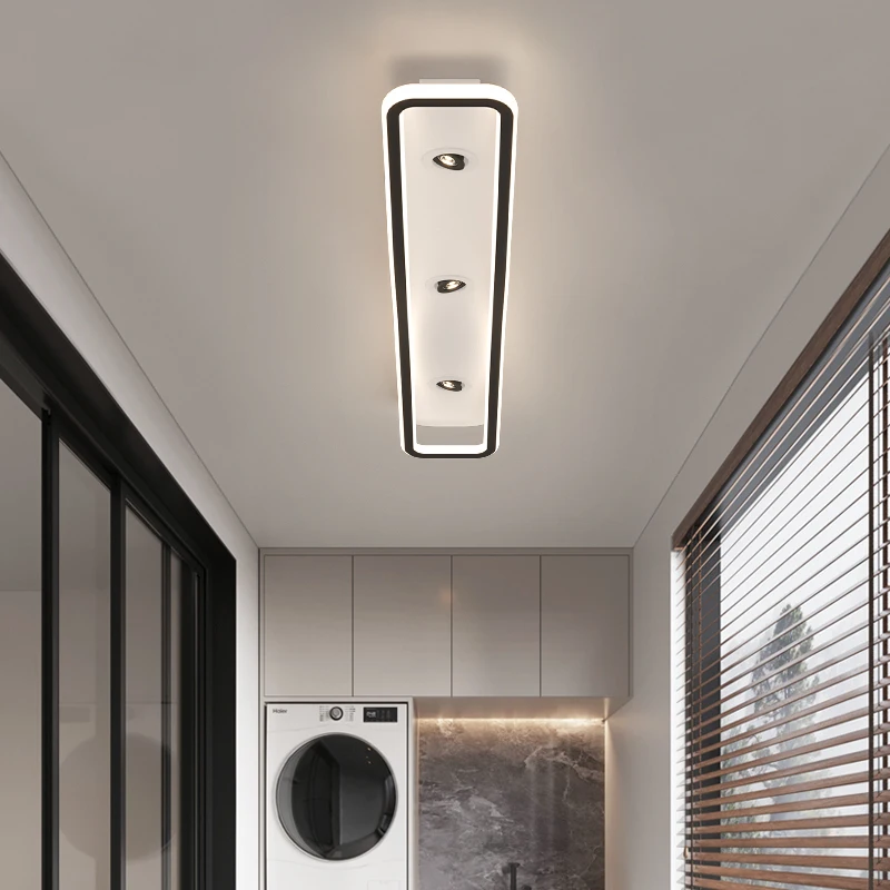 Imagem -06 - Tira de Teto Led Retangular Moderno Simples Corredor Luz Corredor Luz Quarto Sala de Estar Wardrobe Holofotes