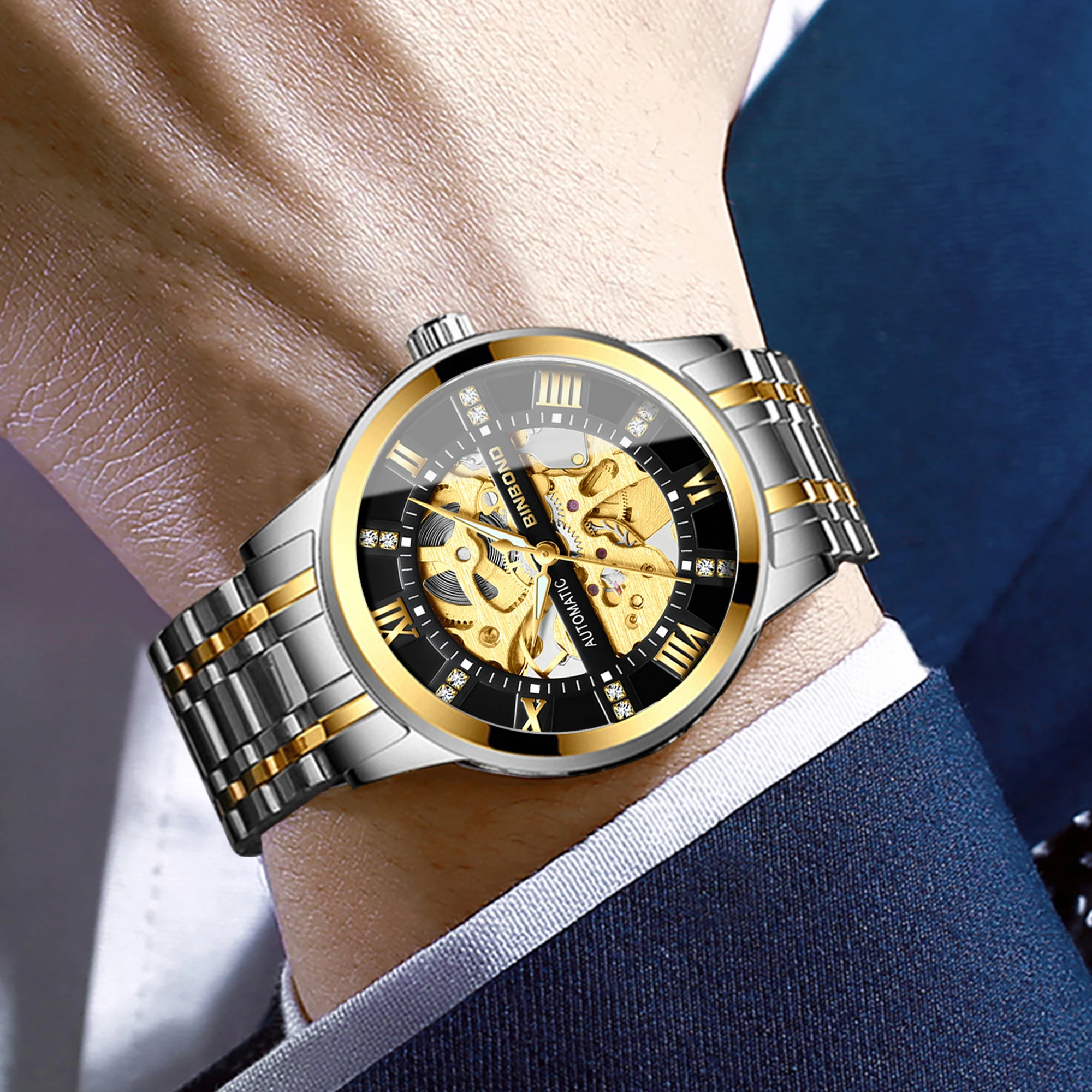 BINBOND Skelet Mechanische Pol - Tourbillon Movement Watch recensie en prijs