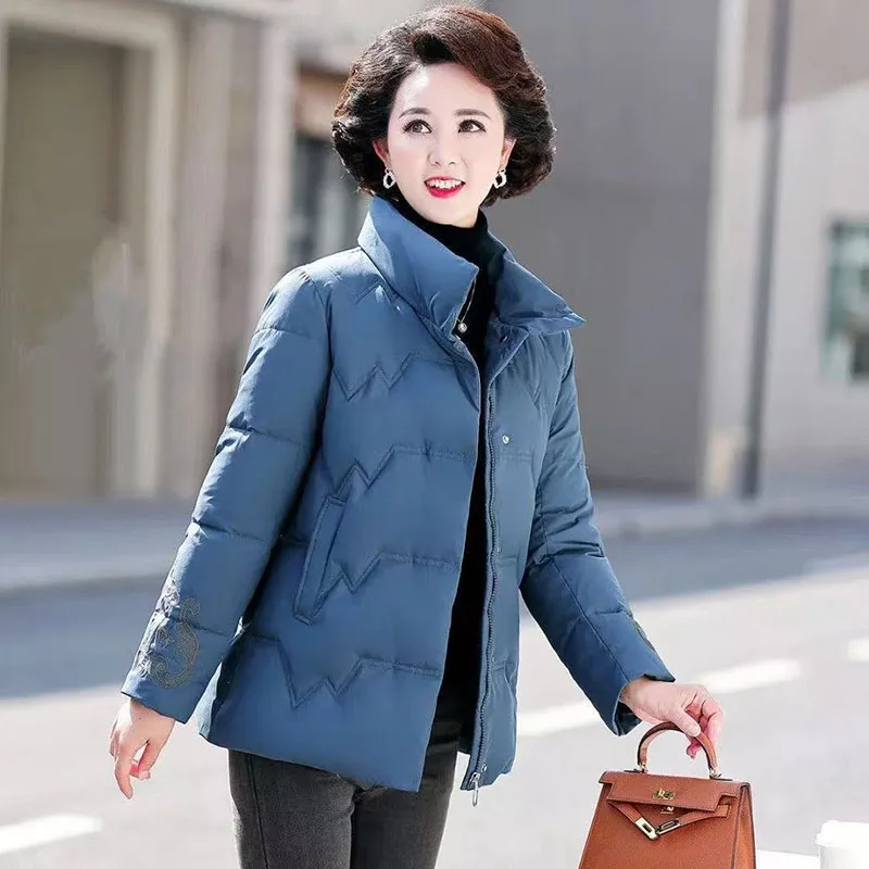 Damska parka puchowa, ocieplana bawełną, kurtka dziewczęca, średniej długości płaszcz, odporne na zimno i ciepłe ubrania zimowe 2025, nowa kurtka dla kobiet w średnim wieku.