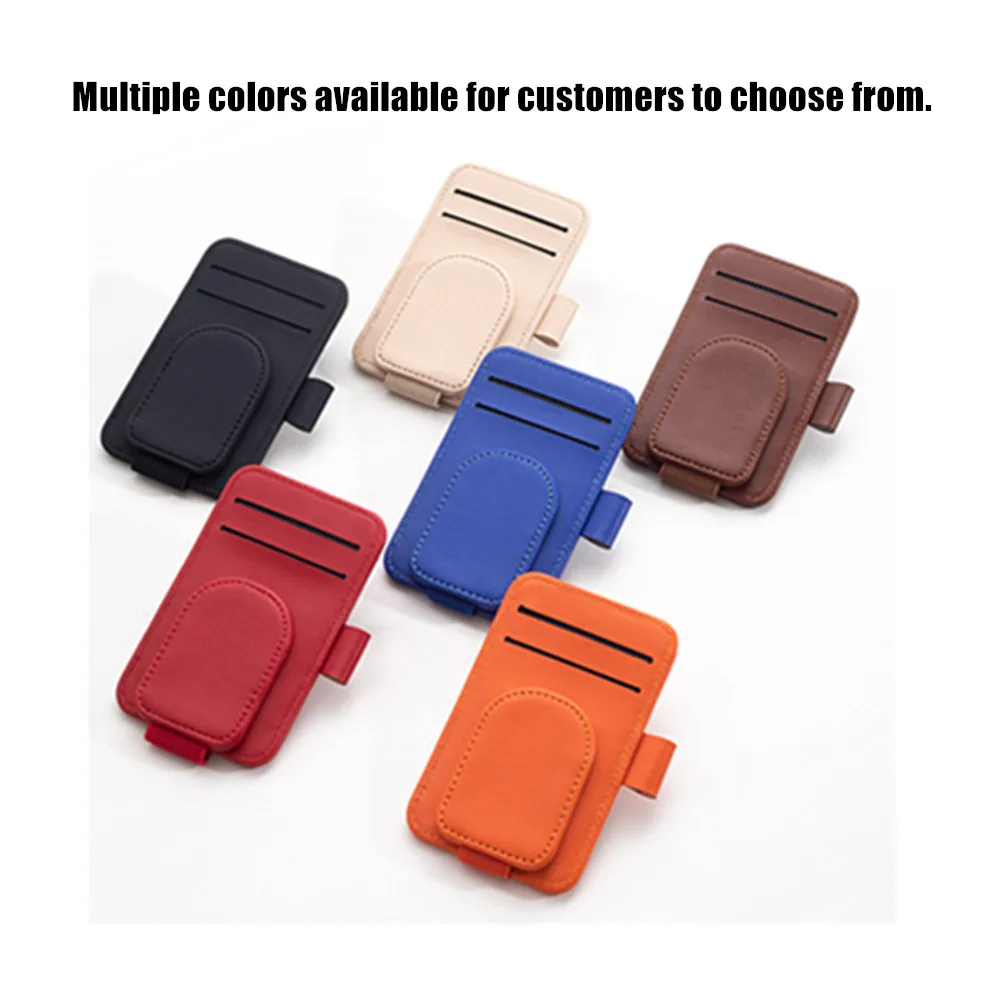 Creative Car Interior Leather Car Glasses Clip Multifunctional Sunshade Storage Clip Sunglasses Clip