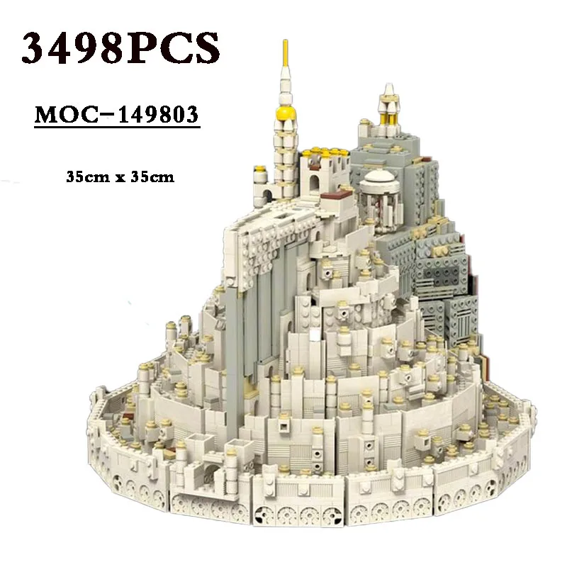 2023 New MOC-149803 White City Modular Middle-earth Church 10256 Alternative Design 3498 Building Blocks Toy Christmas Present