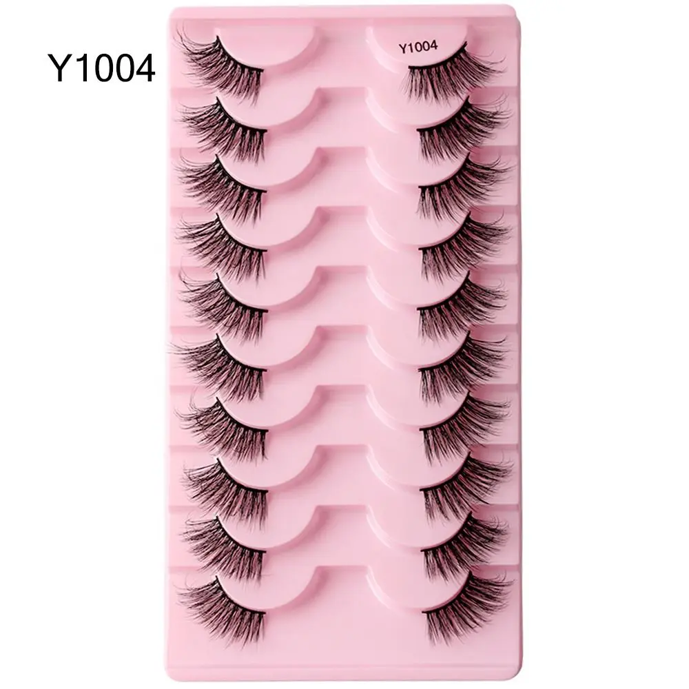 3d meia cílios falso vison cílios acento canto cílios olho de gato com faixa clara meia cílios postiços