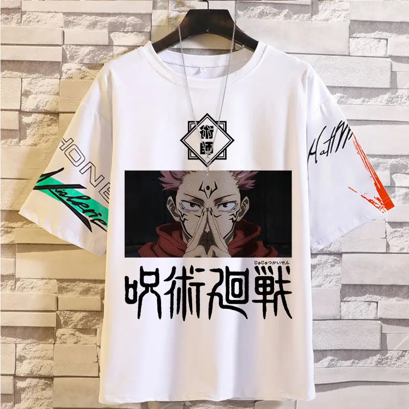 

Anime Game Jujutsu Kaisen Short Sleeve T-Shirt Unisex Gojo Satoru Merchandise Two-Dimensional Student Loose Plus Size Summer