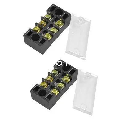 2pcs 3 Poles Connector Screw Barrier Terminal Block TB1503L 15A