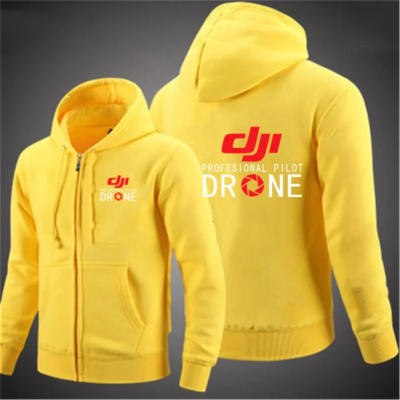 Dji Professional Pilot Drone 2024 Winter Men Zipper Hoodie High-quality Three-color Style Causal Comfortable Harajuku Sports Top