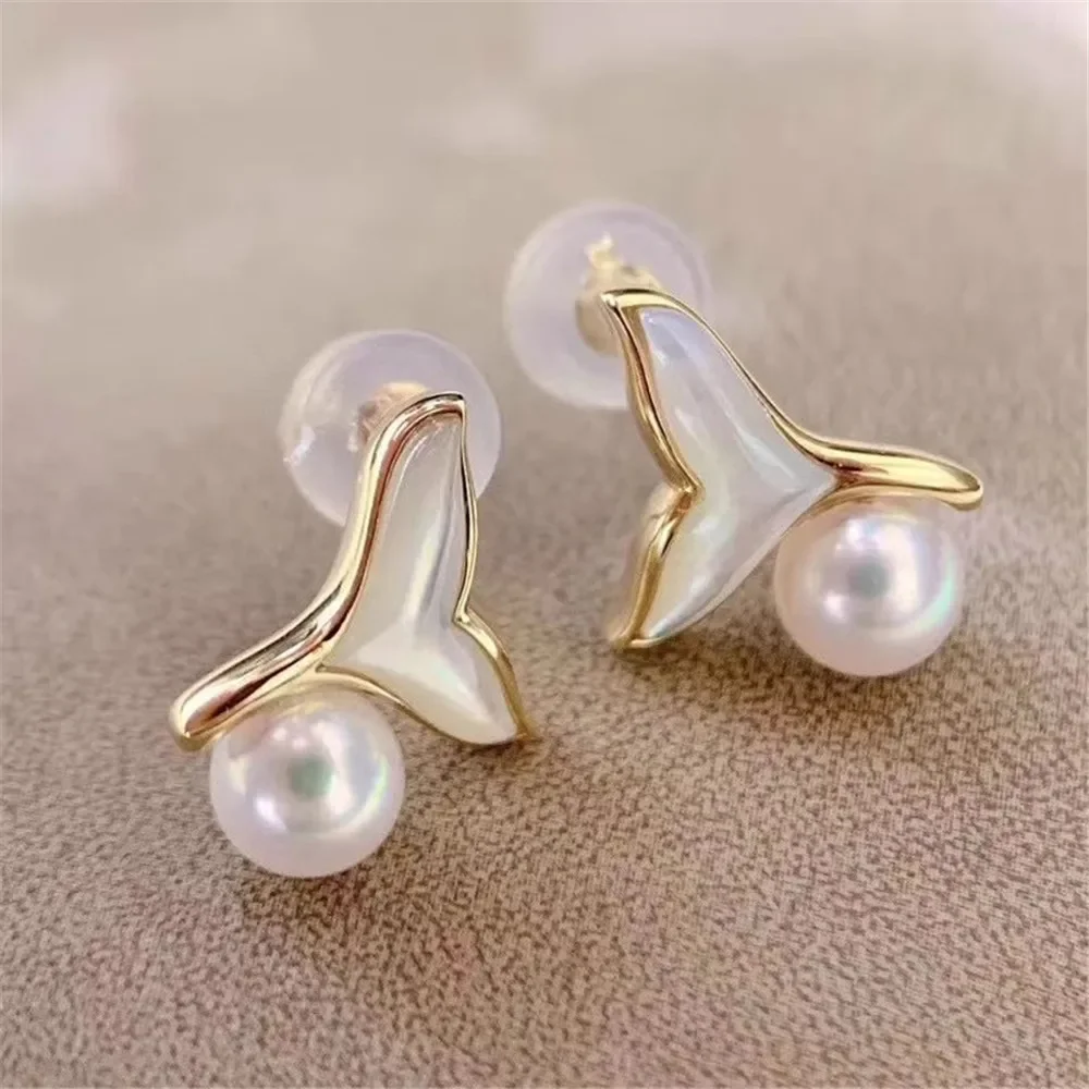 925 Silver Pearl Beads Stud Earrings Setting Base Diy Jewelry Making Findings&Components No Pearl E021