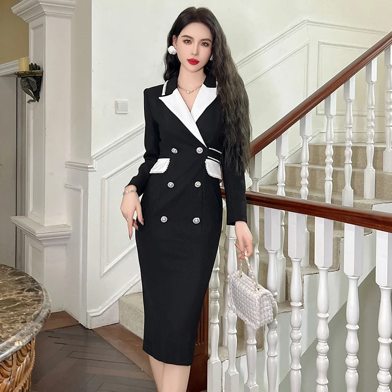 Formal Occasion Professional Hip-Hugging Skirt Spring New Women\'s Clothing Royal Sister Style Commuter Dress