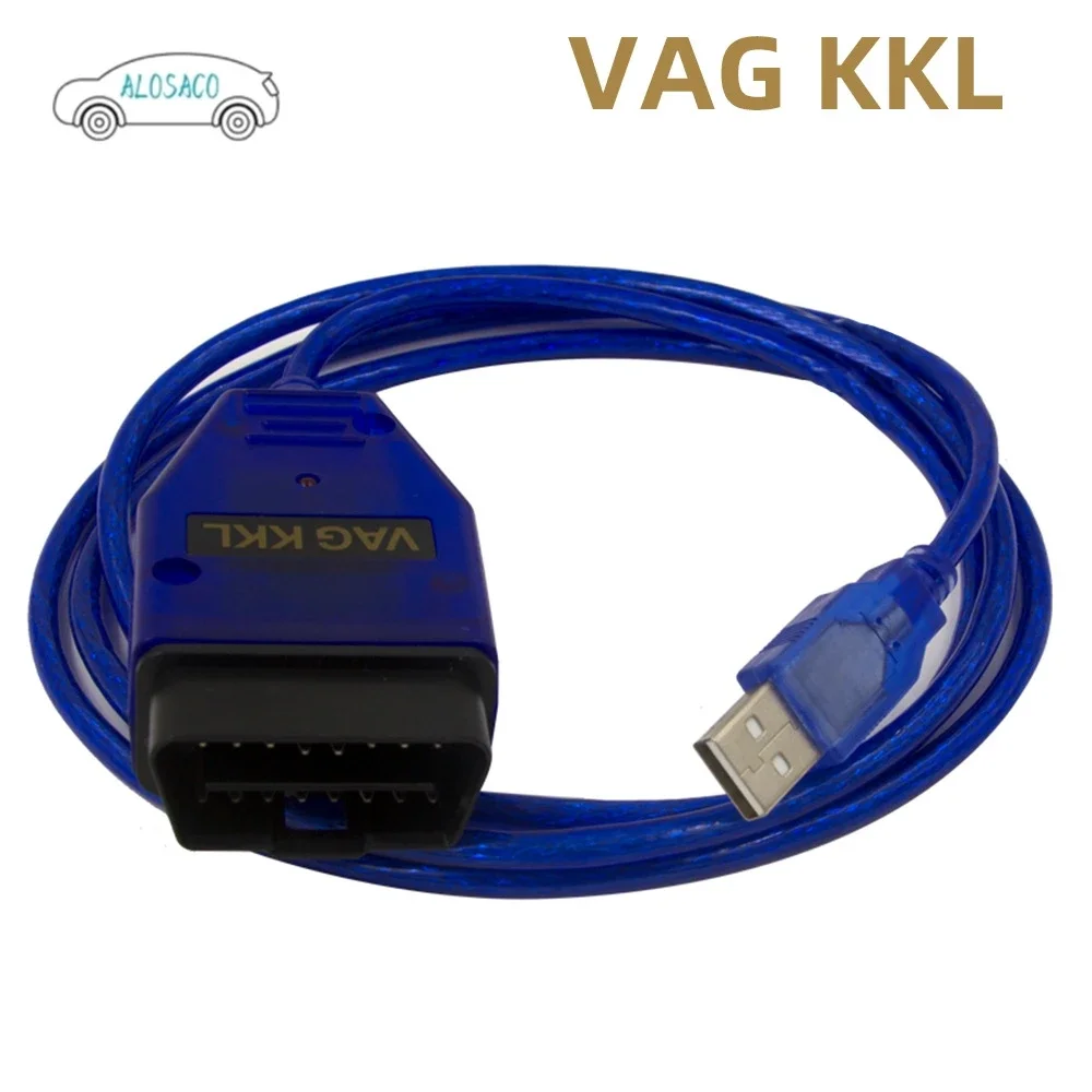 Free shippingHigh-Quality Diagnostic Threads VAG KKL 409.1 OBD2 USB Cable VAG409 OBD2 USB KKL COM 409.1 Interface CH340T FT232RL