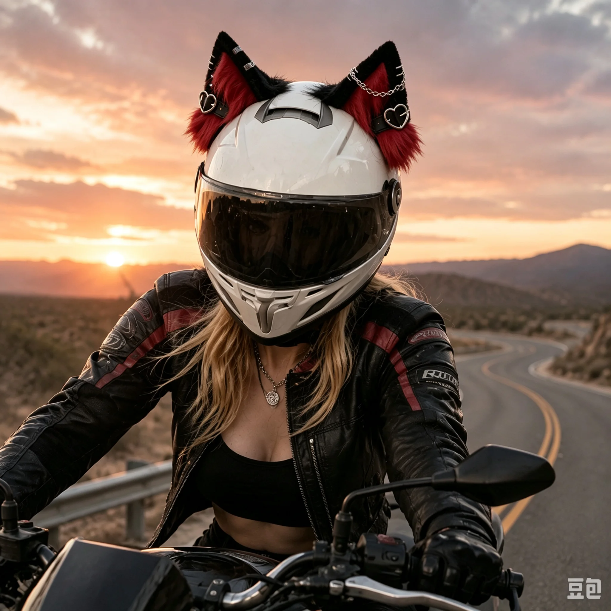 Detachable Punk Furry Cat Ears Helmet Accessories Multi Color Fluffy Animal Ear Ornament for Motorcycle Scooter Helmet Decor