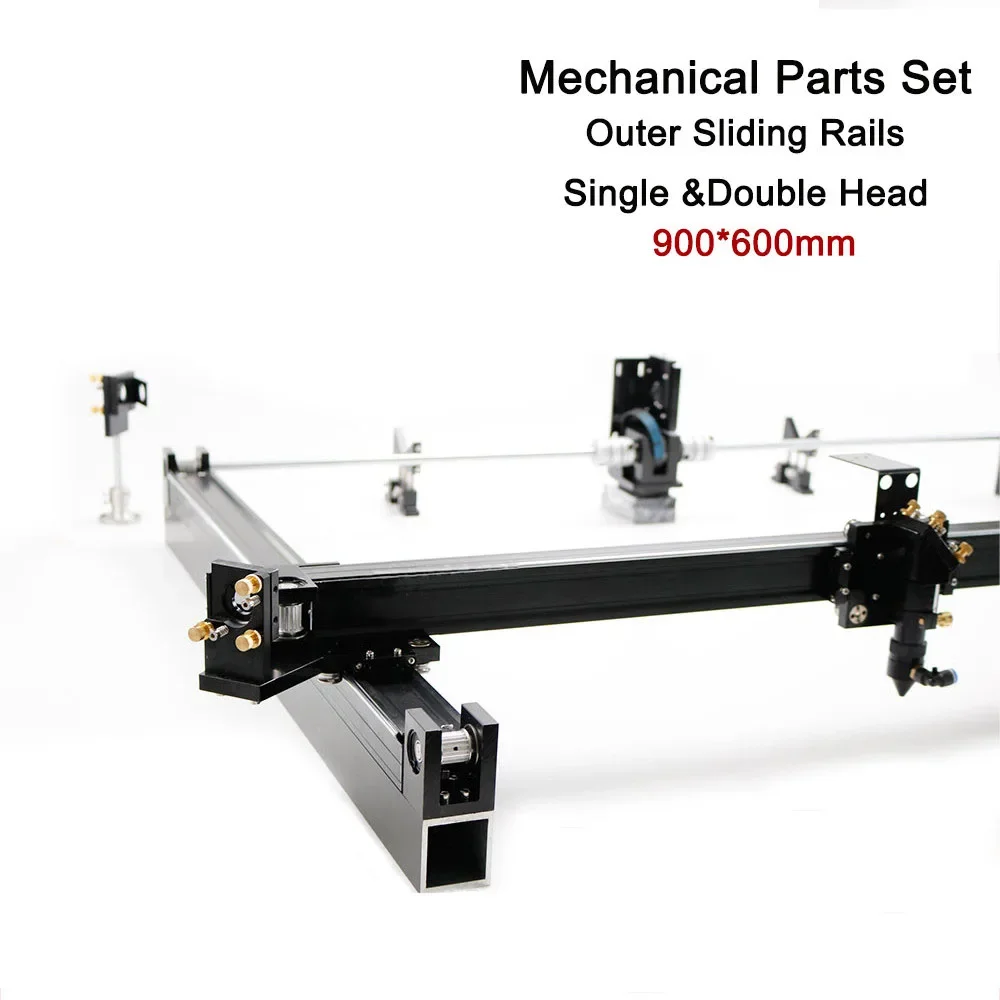 HAOJIAYI rel geser luar 900*600mm, Kit suku cadang mekanis DIY untuk Laser CO2 DIY 6090 mesin pemotong pengukir Laser CO2