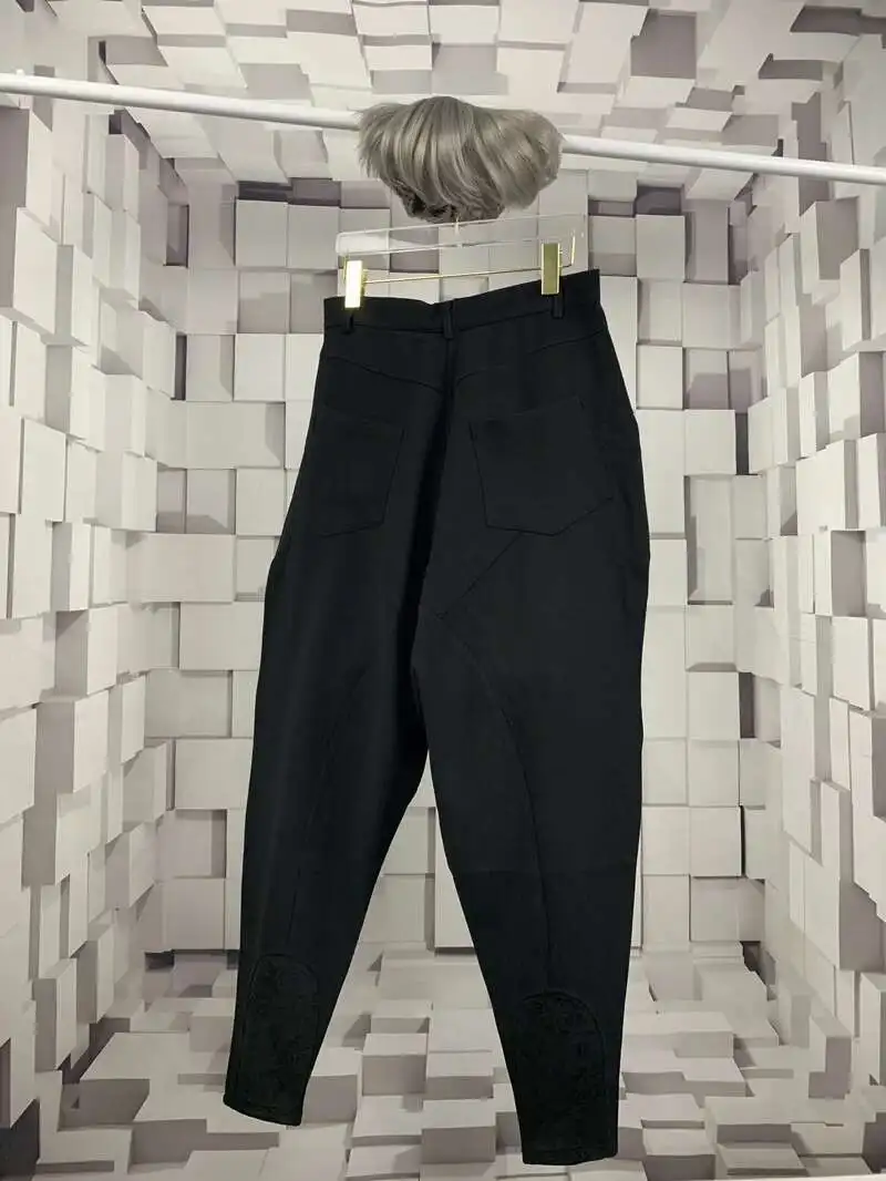 Men's Spring Loose Fashion Versatile Brand Korean S Autumn And Leggings Hairstylist Elastic Black Crotch Pants