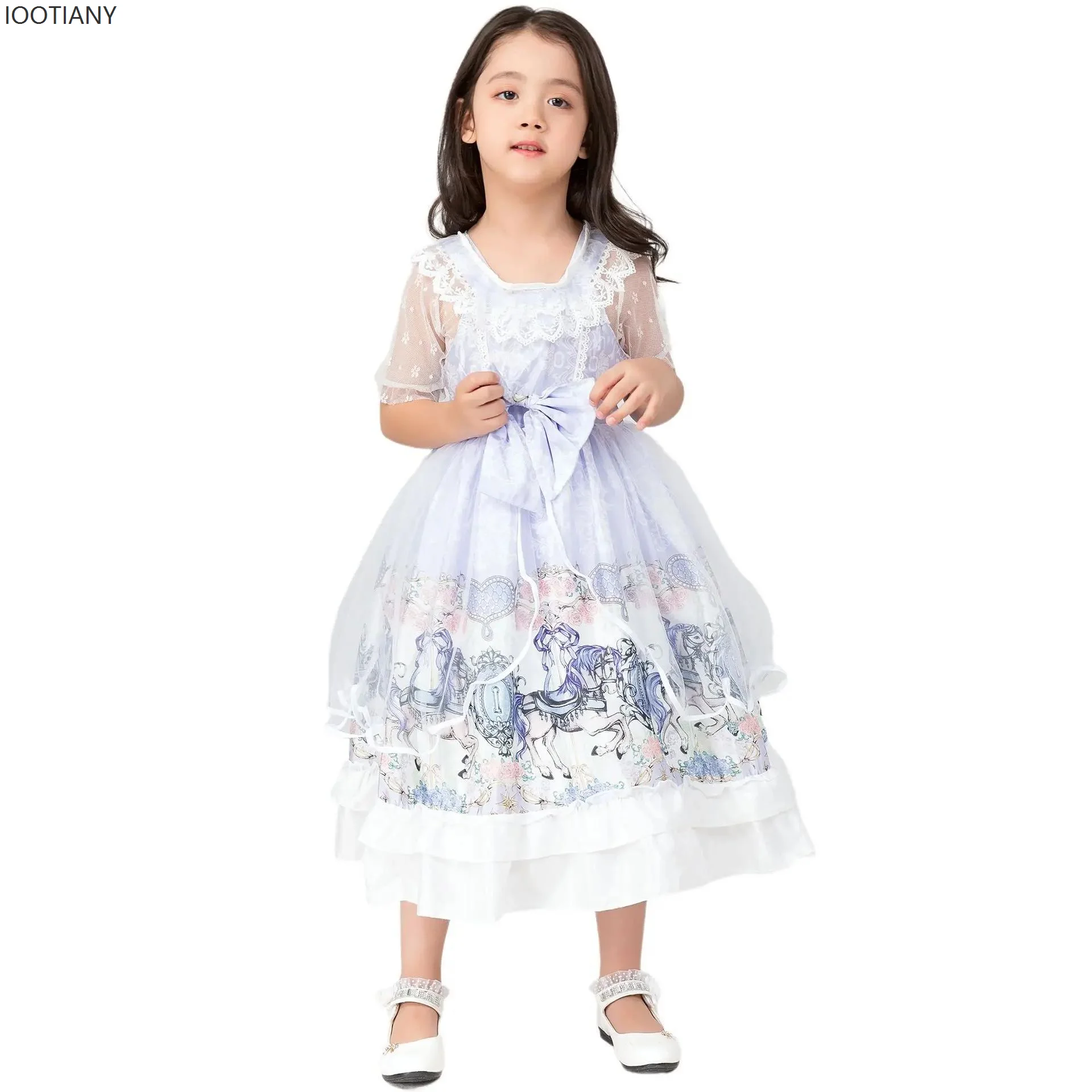 

2025 New Girls Dress Children Halloween Carnival Party Cosplay Costume Stage Performance Lolita Princess Sweet Cute Cake Dress