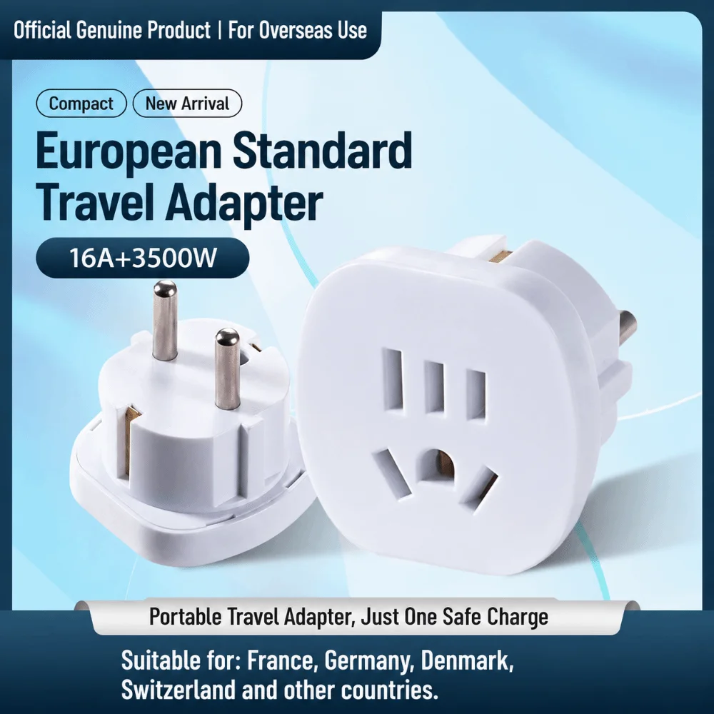 Fast Charging Travel Plug Converter Flame Retardant High Temperature Resistant Power Converter Adapter Multi Plug Type