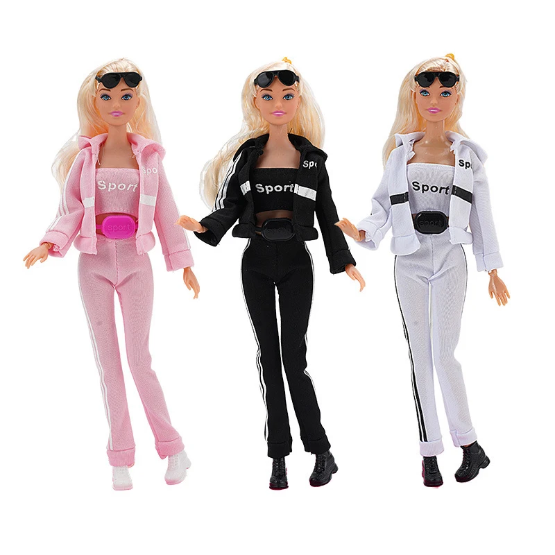 30cm European Fashion Girls Doll Toys Joints Movable Trend Personality 1/6 BJD Doll Casual Sportswear Suit DIY Dress Up Toys