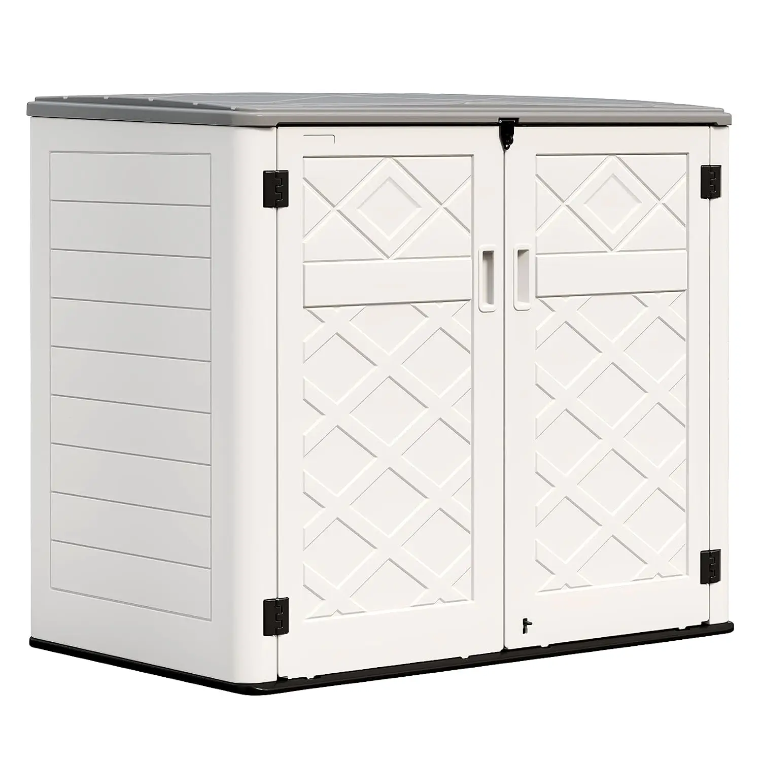 Outdoor Storage Shed Weather Resistant Horizontal Cabinet for Backyard Patio Lawnmower Garden Tools, 48 cu.ft, Customized
