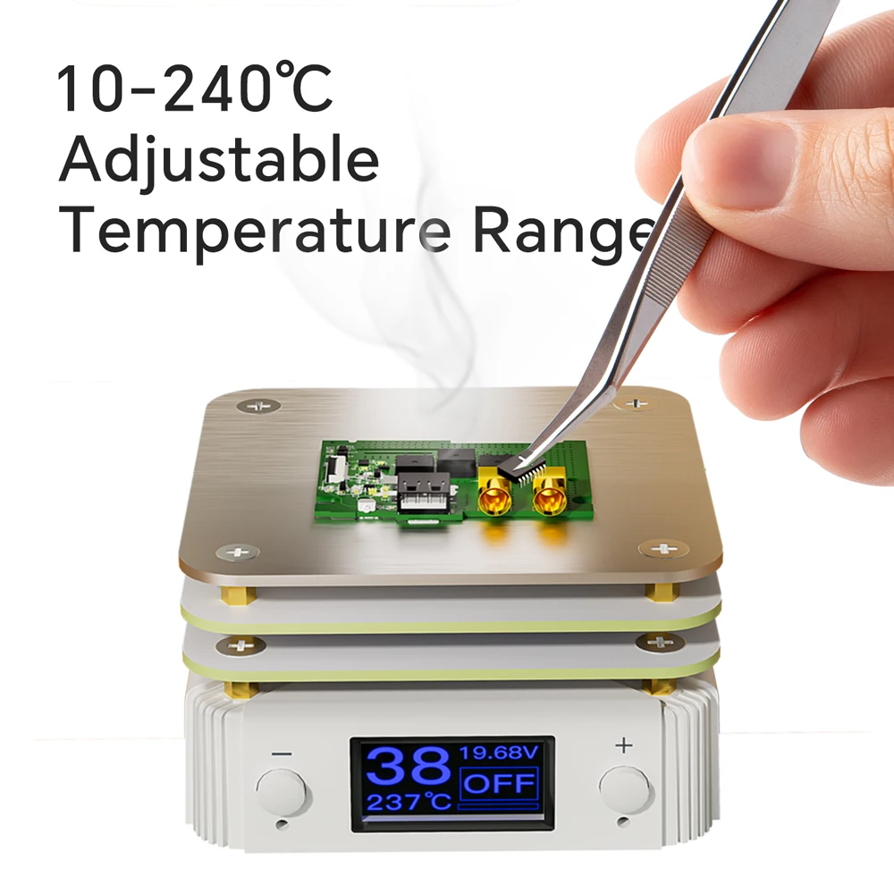 

3 Layer Soldering Station PD65W LED Digital Display/Waveform Mode Adjustable Constant Temperature Heating Table Tools