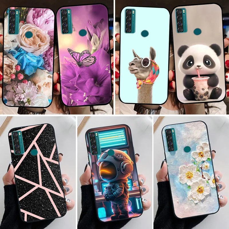 Para TCL 20 SE funda de silicona suave TPU funda Coque para TCL 20S 20E 20L Plus funda para TCL 20 5G 20E 6125F Fundas de parachoques