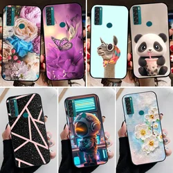 For TCL 20 SE Case Flower Silicone Soft TPU Cover Coque For TCL 20S 20E 20L Plus Case For TCL 20 5G 20E 6125F Bumper Fundas
