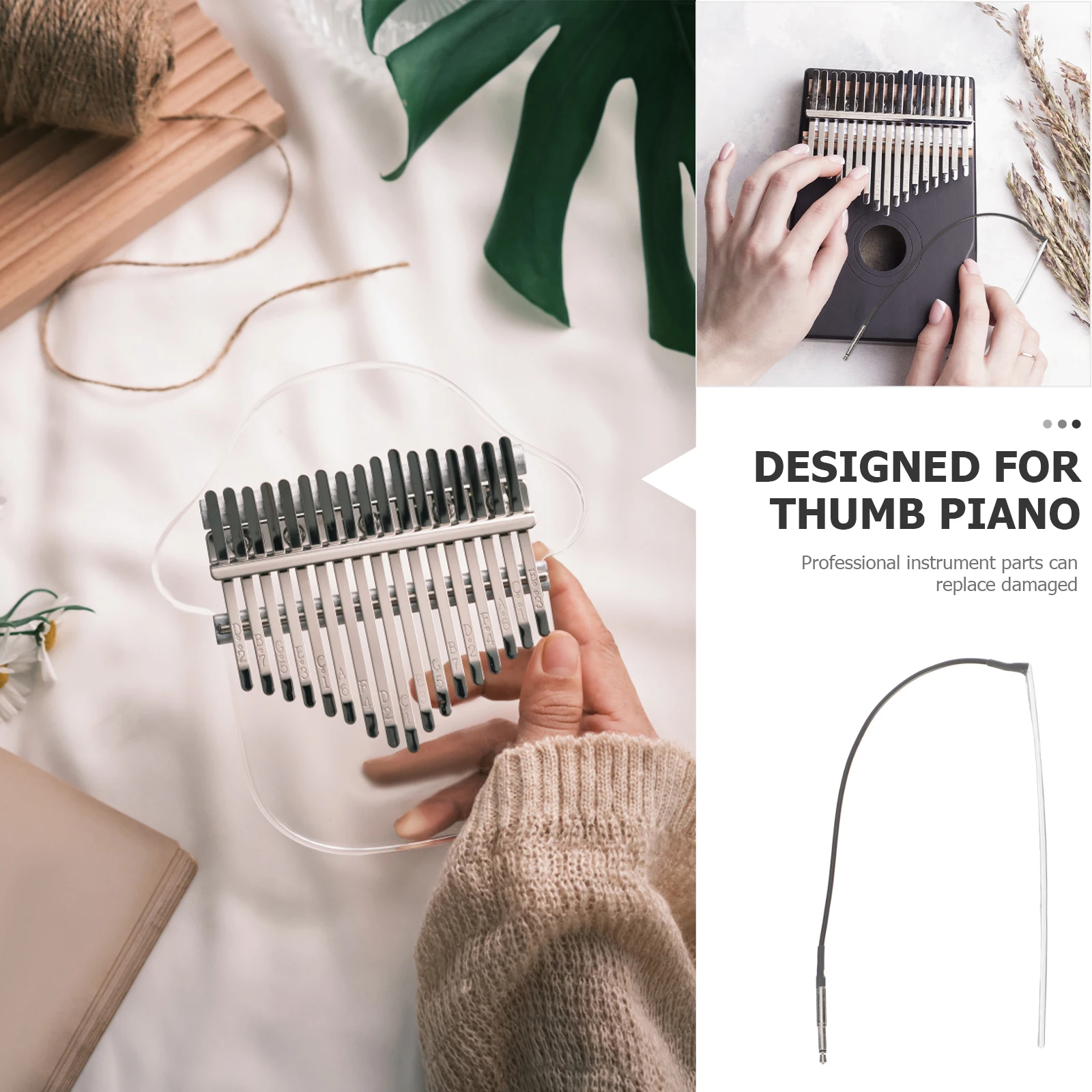 

Professional Kalimba Pickup Piezoelectric Ceramics Thumb Piano Part Lightweight Practical Accessory Durable Long Service Life